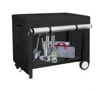 Copertura per tavolo da esterno per carrello in acciaio con tessuto Oxford 210D impermeabile, cinghie regolabili con fibbia antivento, apertura frontale divisa, prese d'aria traspiranti