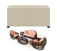 Copertura per tavolo da giardino rettangolare da esterno, 180 x 120 x 74 cm, impermeabile Oxford 420D, durevole, resistente ai raggi UV, resistente, protezione anti-vento, protezione per tutte le
