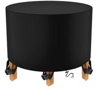 Copertura per tavolo da giardino rotonda, resistente, impermeabile, antivento, resistente ai raggi UV, antistrappo, tessuto Oxford 420D, adatto per set di pellicce da 250 x 75 cm