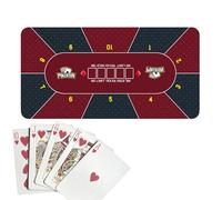 Copertura per tavolo da gioco, Copertura per tavolo da poker | Tappetino da da gioco grande 120x60 cm - Tappetino da poker antiscivolo, tappetino da da per feste di , feste a