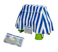 Copertura per tavolo d'acqua per bambini in resistente tessuto Oxford, antivento, adatta per giochi con torri di spruzzo, 94 x 56 x 65 cm (blu)