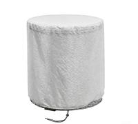 Copertura per tavolo rotondo piccolo, 52 x 58 cm, copertura impermeabile per mobili da patio, con coulisse, secchiello per il ghiaccio, per tavoli piccoli e esterni (grigio)