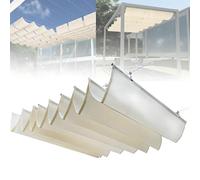 Copertura per tenda a vela a forma di U per patio esterno, retrattile, con kit di installazione,
