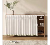 Copertura per tenda per lavastoviglie, per la privacy della cucina, gonna a fisarmonica, per armadi e armadi, sotto il lavandino e la scrivania, design elegante a binario (larghezza 120 x altezza 50