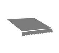 Copertura per tenda retrattile manuale in tessuto di ricambio impermeabile personalizzabile per finestre e porte, grigio scuro, 3,65 x 3 m, resistente ai raggi UV, facile da installare