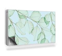 Copertura per Termosifone 100x60 cm Decorazione per Interni Tappetino Magnetico Senza Viti o Colla Montaggio Facile per Radiatore - Piccole Foglie Luminose, sovrapposte l'una all'altra