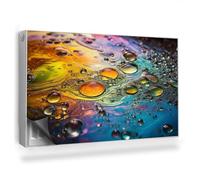 Copertura per Termosifone 100x60 cm per Radiatore Senza Viti o Colla Decorazione per Interni Montaggio Facile Tappetino Magnetico - Primo Piano dell'olio Che galleggia sull'acqua