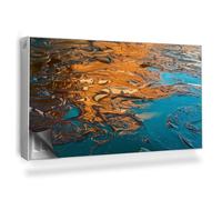 Copertura per Termosifone 110x60 cm Decorazione per Interni Montaggio Facile per Radiatore Tappetino Magnetico Senza Viti o Colla - Olio Che galleggia in Modo Non Uniforme sull'acqua
