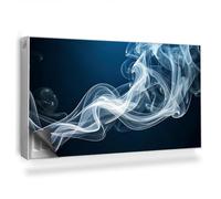 Copertura per Termosifone 110x60 cm Decorazione per Interni Tappetino Magnetico Senza Viti o Colla Montaggio Facile per Radiatore - Delicata scia di Fumo Bianco su Sfondo Blu Navy
