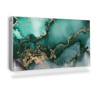 Copertura per Termosifone 110x60 cm Montaggio Facile per Radiatore Decorazione per Interni Senza Viti o Colla Tappetino Magnetico - Macchie di Acquerello di Inchiostro versato alla Menta