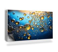Copertura per Termosifone 110x60 cm Montaggio Facile Senza Viti o Colla Tappetino Magnetico per Radiatore Decorazione per Interni - Zoom di Molte Gocce d'olio nell'Acqua