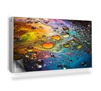 Copertura per Termosifone 110x60 cm per Radiatore Senza Viti o Colla Decorazione per Interni Montaggio Facile Tappetino Magnetico - Primo Piano dell'olio Che galleggia sull'acqua