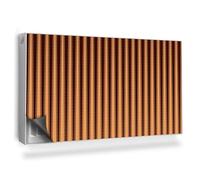 Copertura per Termosifone 110x60 cm per Radiatore Senza Viti o Colla Tappetino Magnetico Montaggio Facile Decorazione per Interni - Motivo Che imita Le lamelle, Verticale, Colori Caldi
