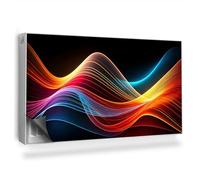 Copertura per Termosifone 110x60 cm Senza Viti o Colla per Radiatore Tappetino Magnetico Decorazione per Interni Montaggio Facile - Composizione Astratta di Onde Colorate