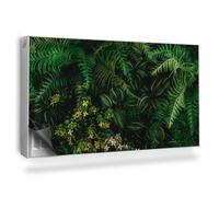 Copertura per Termosifone 110x60 cm Tappetino Magnetico Decorazione per Interni Senza Viti o Colla per Radiatore Montaggio Facile - Piante della Giungla felci Clima Buio