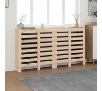 Copertura per termosifone, 210 x 21 x 85 cm, in legno di pino massiccio con ripiano e moderno design a lamelle, copertura decorativa per termosifoni come pratico armadio per libri