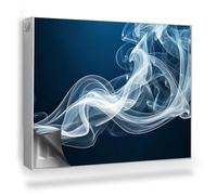 Copertura per Termosifone 80x60 cm Decorazione per Interni Tappetino Magnetico Senza Viti o Colla Montaggio Facile per Radiatore - Delicata scia di Fumo Bianco su Sfondo Blu Navy