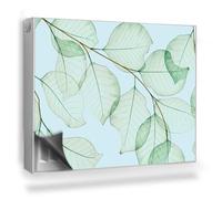 Copertura per Termosifone 80x60 cm Decorazione per Interni Tappetino Magnetico Senza Viti o Colla Montaggio Facile per Radiatore - Piccole Foglie Luminose, sovrapposte l'una all'altra