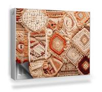 Copertura per Termosifone 80x60 cm Decorazione per Interni Tappetino Magnetico Senza Viti o Colla Montaggio Facile per Radiatore - Una Miscela di Trame di Lana Naturale