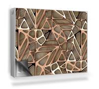 Copertura per Termosifone 80x60 cm Senza Viti o Colla per Radiatore Tappetino Magnetico Decorazione per Interni Montaggio Facile - Motivo Geometrico Che imita la Struttura delle Foglie