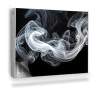 Copertura per Termosifone 80x60 cm Tappetino Magnetico Montaggio Facile per Radiatore Decorazione per Interni Senza Viti o Colla - Una Delicata scia di Fumo Bianco, Sfondo Nero