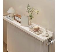 Copertura per termosifone, 90 x 15 cm, bianca, senza fori, moderna in lega di alluminio, resistente alla polvere e al fumo, perfetta per casa e ufficio, supporto da 6 cm