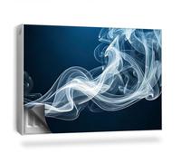Copertura per Termosifone 90x60 cm Decorazione per Interni Tappetino Magnetico Senza Viti o Colla Montaggio Facile per Radiatore - Delicata scia di Fumo Bianco su Sfondo Blu Navy