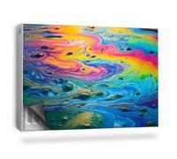 Copertura per Termosifone 90x60 cm Decorazione per Interni Tappetino Magnetico Senza Viti o Colla Montaggio Facile per Radiatore - Primo Piano della Benzina sull'acqua di irrigazione