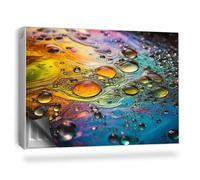 Copertura per Termosifone 90x60 cm per Radiatore Senza Viti o Colla Decorazione per Interni Montaggio Facile Tappetino Magnetico - Primo Piano dell'olio Che galleggia sull'acqua