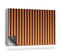 Copertura per Termosifone 90x60 cm per Radiatore Senza Viti o Colla Tappetino Magnetico Montaggio Facile Decorazione per Interni - Motivo Che imita Le lamelle, Verticale, Colori Caldi