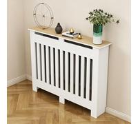Copertura per termosifone con ripiano, moderna copertura decorativa per soggiorno e corridoio, elegante soluzione per l'occlusione domestica (L90 x L 20 x A 90 cm)