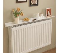 Copertura per termosifone da 99 cm, bianca, decorativa, con staffe antipolvere ventilate, per radiatori a vapore e in ghisa in casa, ufficio e bagno (100 cm)