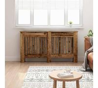 Copertura per termosifone, in legno, 152 cm | Impermeabile, design a lamelle, ripiano superiore, facile da pulire, sicura per gli animali domestici