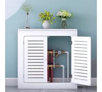 Copertura per termosifone per vecchi radiatori, design impermeabile in PVC, perfetta per bagni e uffici di casa, facile installazione