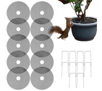Copertura Per Terriccio Da Vaso 10 Pezzi Rete A Griglia Protettiva | Protezione Per Terriccio Da Vaso Da Giardino Esterno Per Gatti Animali Domestici Scoiattoli