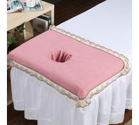 Copertura per testa del tavolo da massaggio, in morbido cotone, protezione per salone di bellezza, spa, hotel, uso confortevole, per saloni, spa, hotel (rosa, 60 x 90 cm)