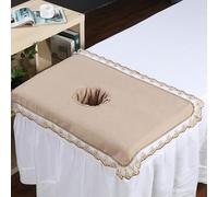 Copertura per testa del tavolo da massaggio, in morbido cotone, protezione per salone di bellezza, spa e hotel, confortevole, per saloni, spa, hotel (cammello, 60 x 90 cm)