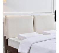 Copertura Per Testata Del Letto Cuscino Singolo/Matrimoniale Fodera Per Testiera Del Letto Ispessimento Coperchio Della Testata Letto In Protezione Antipolvere Rivestimento(Straps 180 ×60×10cm,Cream)