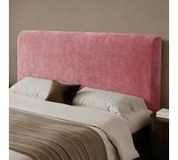 Copertura per testata del letto in tessuto chenille morbido a tinta unita, copritestata elasticizzati universali per letti singoli, matrimoniali e king size- pink||120cm