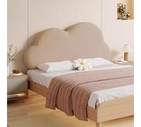 Copertura per testiera a forma di nuvola francese delicata e spessa anti-collisione cuscino morbido rimovibile e lavabile per il comfort grande schienale cachi 120 x 65 cm include la testata