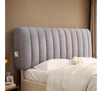 Copertura per testiera a righe verticali, con tasca laterale, in morbido tessuto, universale, adatta per camera da letto e camera degli ospiti, decorazione moderna per la casa