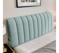 Copertura per testiera a righe verticali, con tasca laterale, in morbido tessuto, universale, adatta per camera da letto e camera degli ospiti, decorazione moderna per la casa