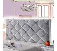 Copertura per Testiera Copri Testata del Letto Matrimoniale Velluto Copri Testiera Copertura Fodera Schienale del Comodino Cover Lavabile per Decorazione Camera Letto,grey-100cm
