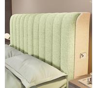 Copertura per testiera del letto in cotone e lino, protezione elasticizzata per testiere queen size, elegante decorazione imbottita per testiere da 200 cm