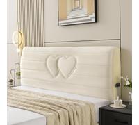 Copertura per testiera del letto in velluto tinta unita, copri testiere moderne e semplici per letti matrimoniali extra large, coperture antipolvere a copertura completa- white||120cm