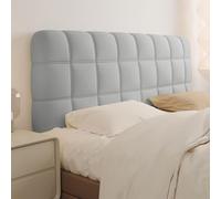 Copertura per testiera letto multifunzionale lavabile, protezione elastica imbottita per camera da letto, 220 cm, grigio chiaro