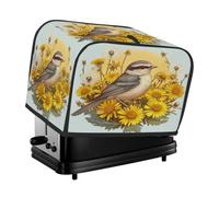 Copertura per tostapane 2 SliceBird Yellow Daisy Protezione universale antipolvere impermeabile per tostapane Tessuto antigraffio per elettrodomestici da cucina