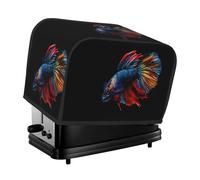 Copertura per tostapane a 2 fette, colorata copertura per tostapane Betta Fish con tasche per cucina Copertura per piccoli elettrodomestici e protezione dalle impronte digitali, lavabile in lavatrice