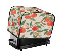 Copertura per tostapane a 2 fette, colore rosso, rosa e pesca, con anello per appendere il pane, protezioni per piccoli elettrodomestici da cucina, protezione dalle impronte digitali (solo copertura)