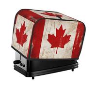 Copertura per tostapane a 2 fette con bandiera del Canada retrò, antipolvere, resistente agli schizzi e alle impronte digitali, piccola copertura lavabile per elettrodomestici da cucina, misura